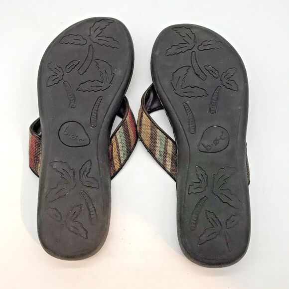 b.o.c. Born Concept Zeva Striped Thong Sandals Women's 9 Flip Flops Western Boho - Picture 8 of 11